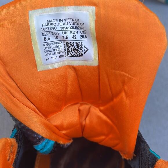 Converse ERX 260 basketball shoes MID Black/Teal Animal Pack DON C M 8.5 / W 10 - Picture 6 of 8